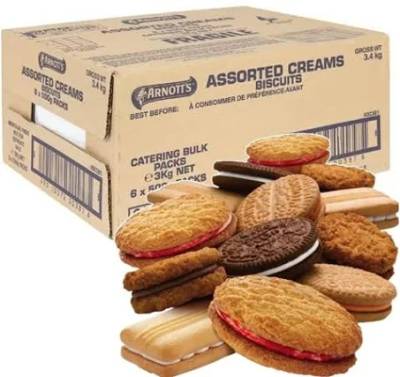 Arnotts Biscuits Assorted Creams Bulk 3kg