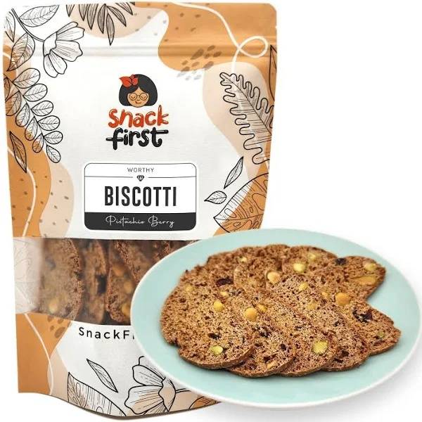 SnackFirst Worthy Pistachio Berry Biscotti