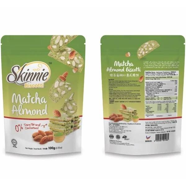 SKINNIE Biscotti: Matcha Almond