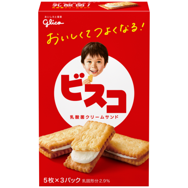 Glico Bisco Cream Sandwich Biscuits