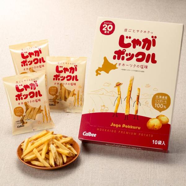 Calbee Jaga Pokkuru Potato Sticks Chips Potato San Kyodai Japanese Snacks (10 pcs)